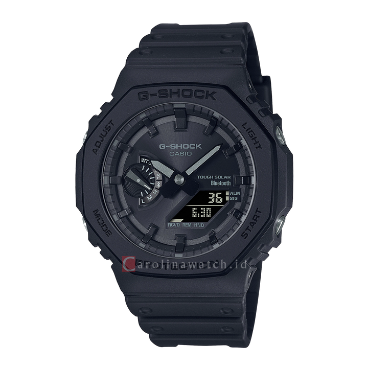 Jam Tangan CASIO G-SHOCK GA-B2100-1A1 Men Tough Solar Black Digital Analog Dial Black Resin Band