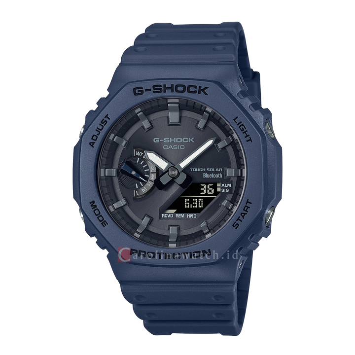 Jam Tangan CASIO G SHOCK GA-B2100-2A Men Digital Analog Dial Blue Resin Band