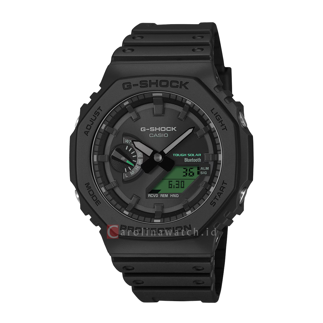 Jam Tangan Casio G-Shock GA-B2100BEG-1A Men Green Analog Digital Dial Black Resin Band