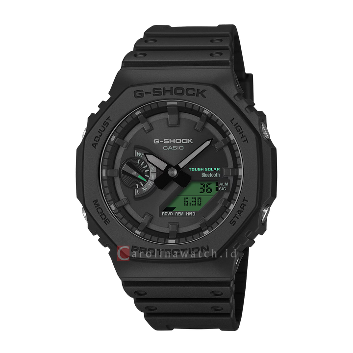 Jam Tangan Casio G-Shock GA-B2100BEG-1A Men Green Analog Digital Dial Black Resin Band