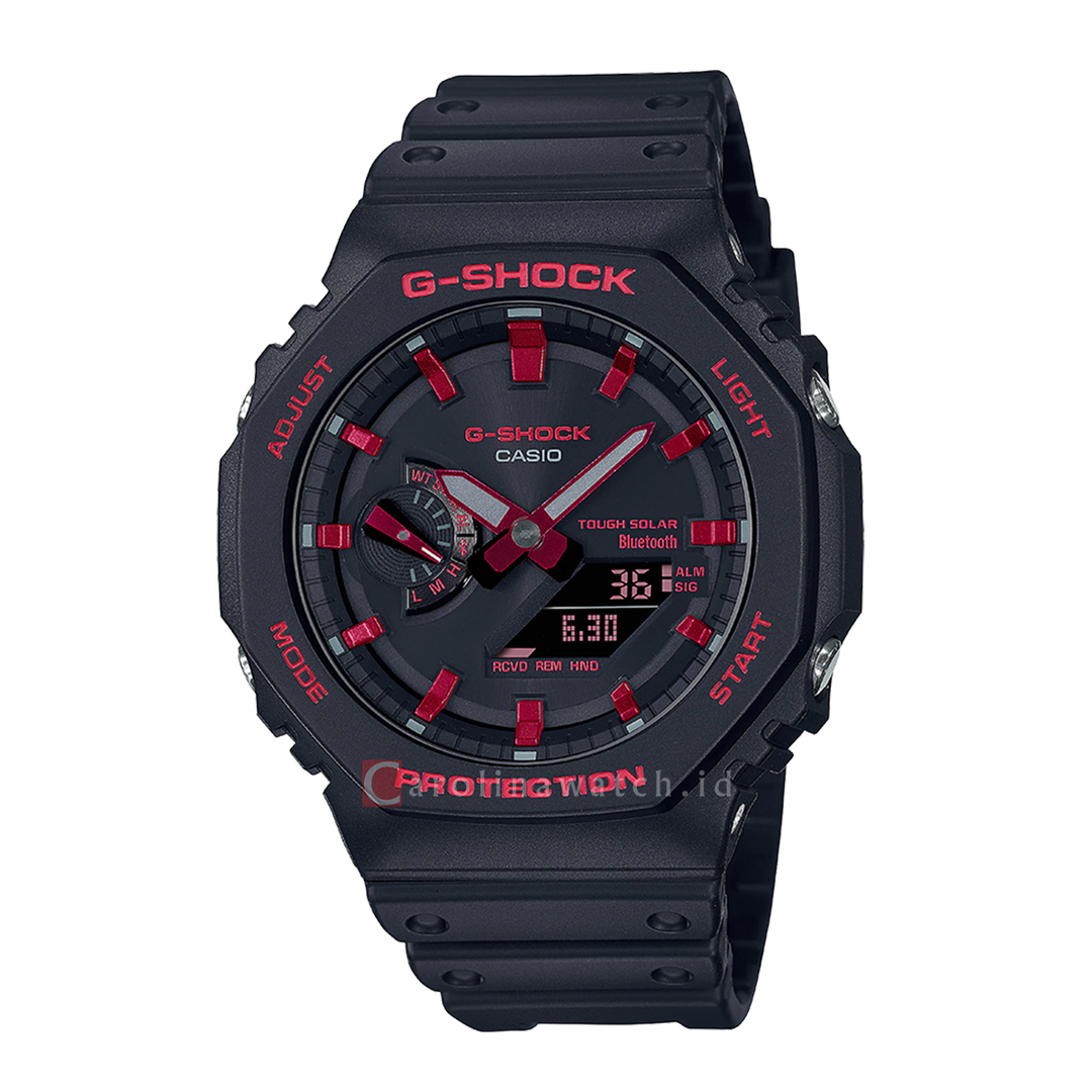 Jam Tangan CASIO G SHOCK GA-B2100BNR-1A Men Black Digital Analog Dial Black Resin Band