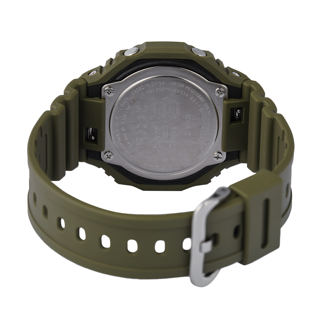 Jam Tangan Casio G-Shock GA-B2100FC-3A Multicolor Accents Men Olive Green Digital Analog Dial Olive Green Resin Band