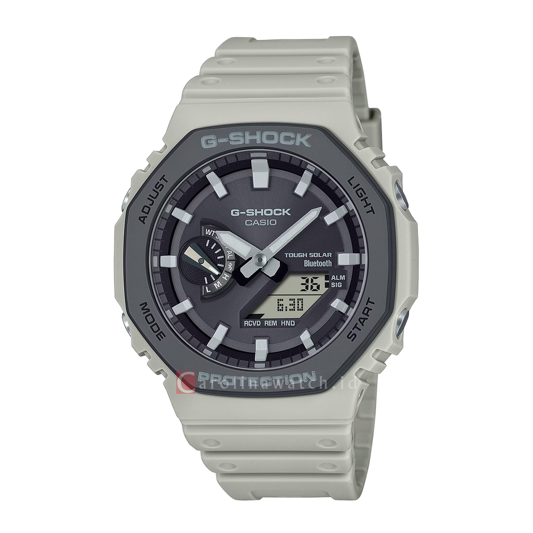 Jam Tangan CASIO G SHOCK GA-B2100LUU-5A Urban Utility Series Men Black Digital Analog Dial Grey Resin Band