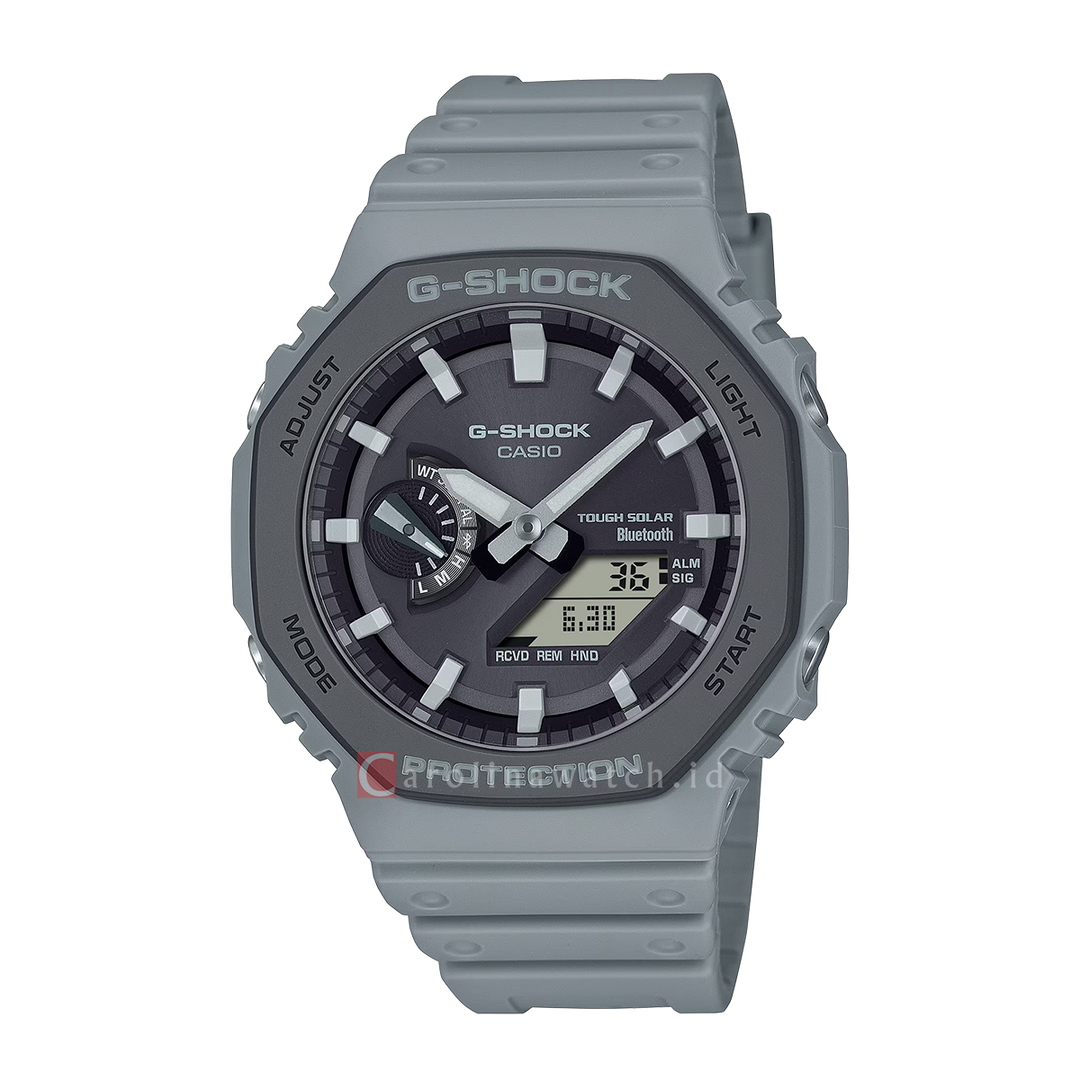 Jam Tangan CASIO G SHOCK GA-B2100LUU-8A Urban Utility Series Men Black Digital Analog Dial Grey Resin Band