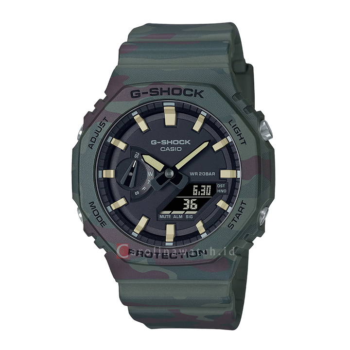 Jam Tangan CASIO G-SHOCK GAE-2100WE-3A Men Black Dial Camouflage Resin Band