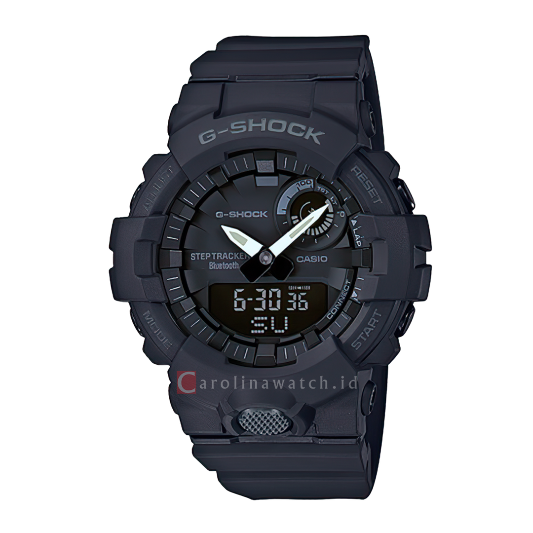 Jam Tangan Casio G-Shock GBA-800-1A Men Black Digital Analog Dial Black Resin Band