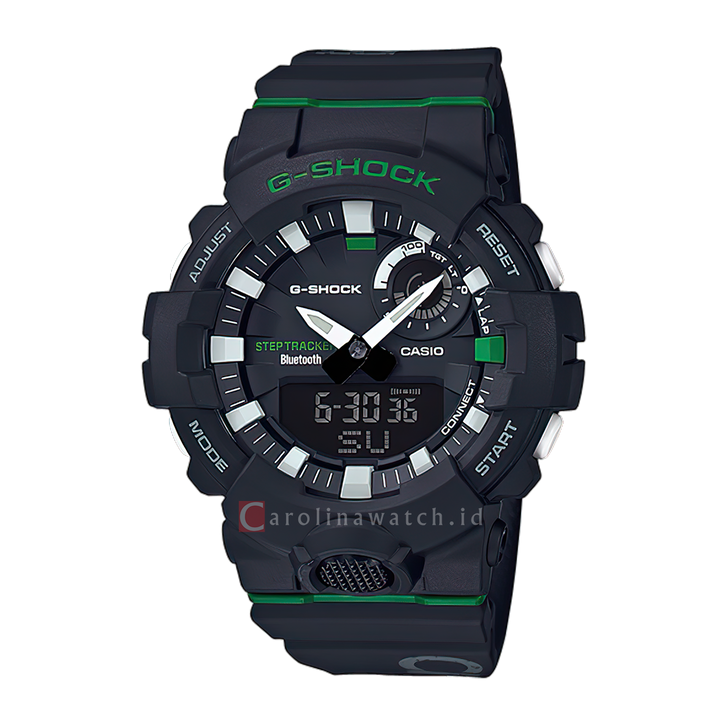 Jam Tangan CASIO G SHOCK GBA-800DG-1A Men G-Squad Smart Bluetooth Man Digital Analog Dial Black Resin