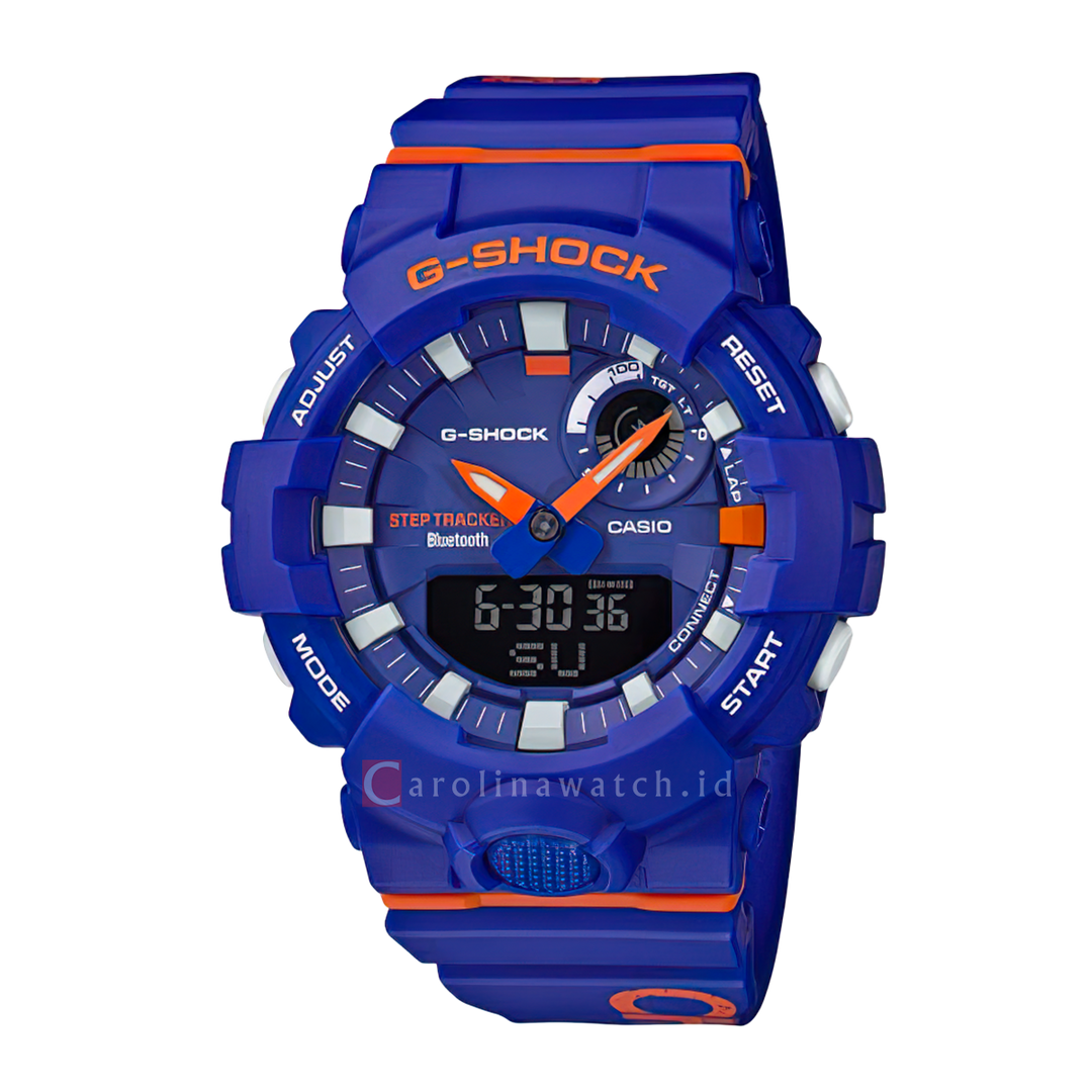 Jam Tangan Casio G-Shock GBA-800DG-2A Men Blue Digital Analog Dial Blue Resin Band