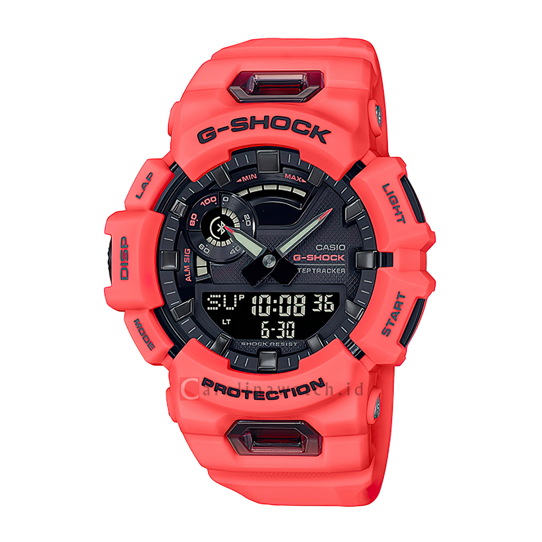 Jam Tangan Casio G-Shock GBA-900-4A Men Black Digital Analog Dial Red Resin Band