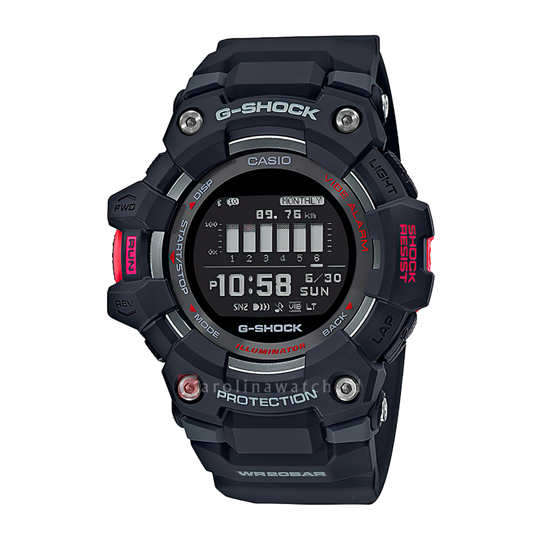 Jam Tangan Casio G-Shock GBD-100-1D G-Squad Men Digital Dial Black Resin Band