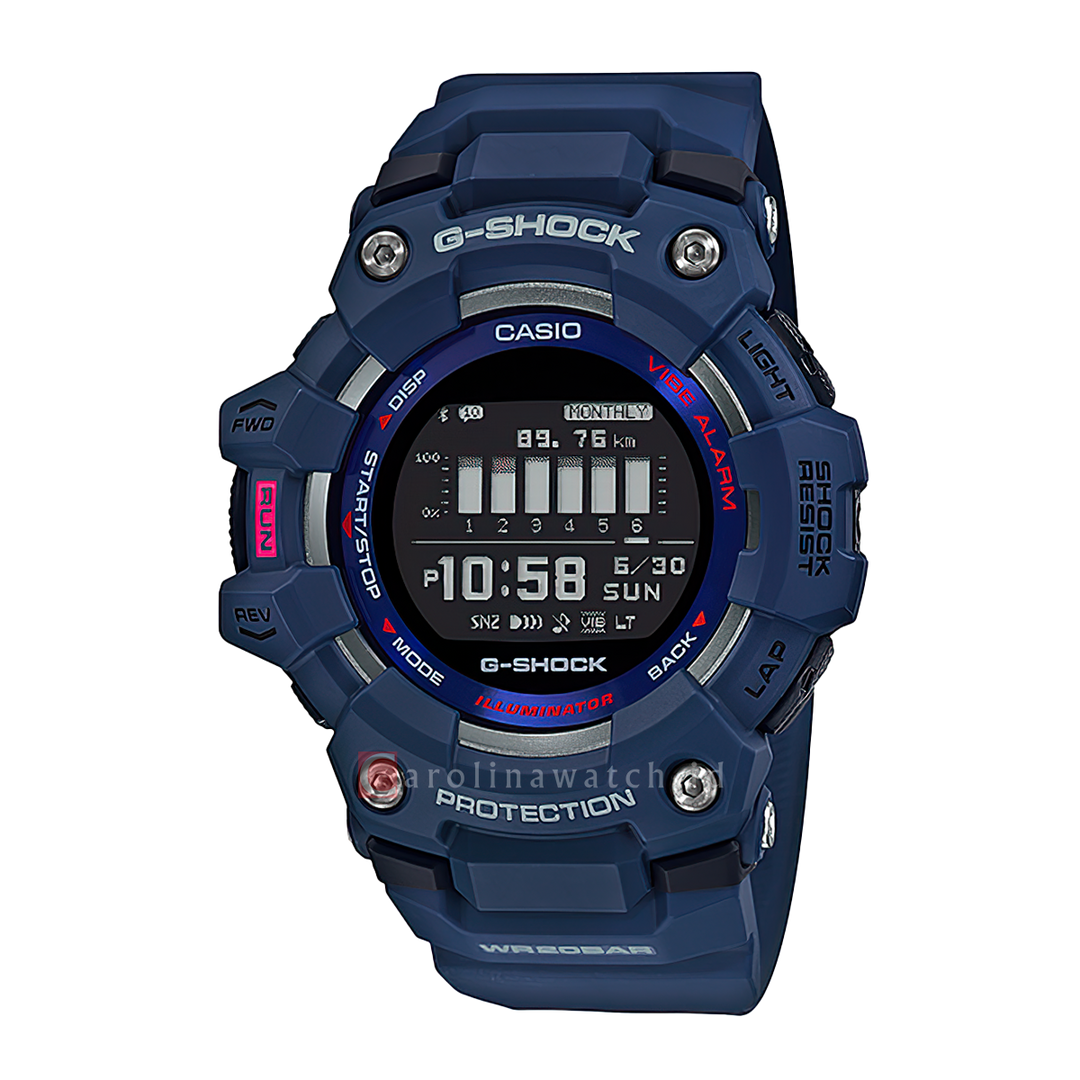 Jam Tangan Casio G-Shock GBD-100-2D G-Squad Men Digital Dial Blue Resin Band