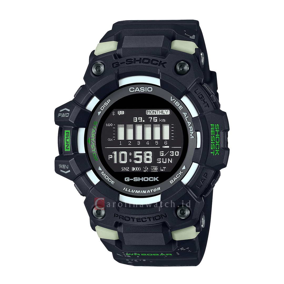 Jam Tangan Casio G-Shock GBD-100LM-1D G-Squad Men Digital Dial Glow In the Dark Resin Band