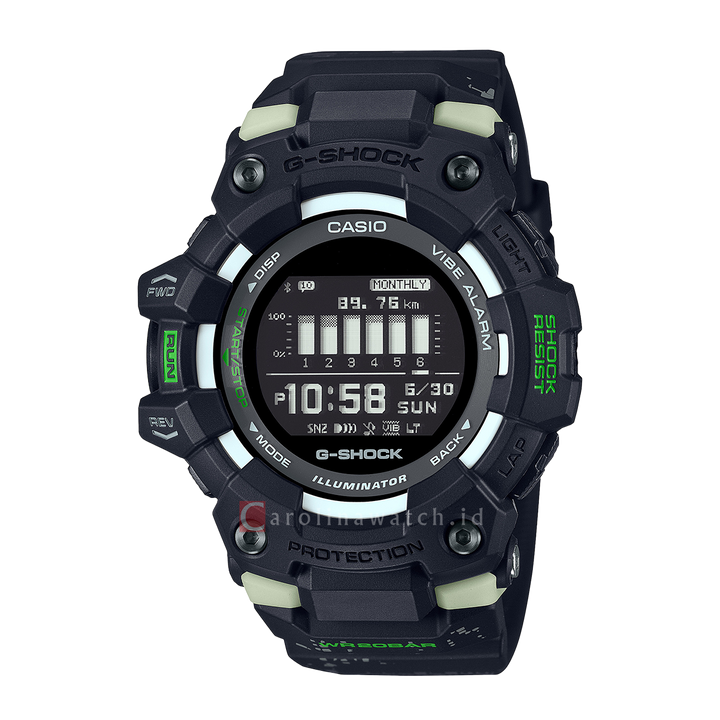 Jam Tangan Casio G-Shock GBD-100LM-1D G-Squad Men Digital Dial Glow In the Dark Resin Band