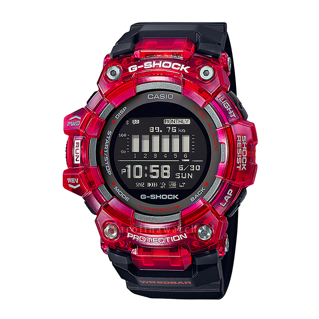 Jam Tangan CASIO G SHOCK GBD-100SM-4A1 Men Digital Dial Black Resin Band