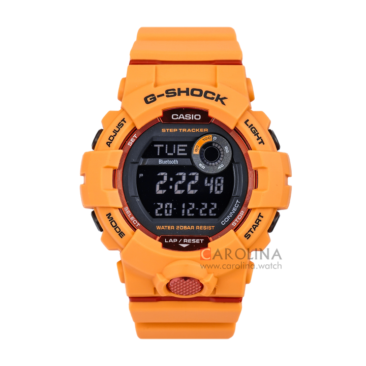 Jam Tangan Casio G-Shock GBD-800-4D Men Digital Dial Orange Resin Band