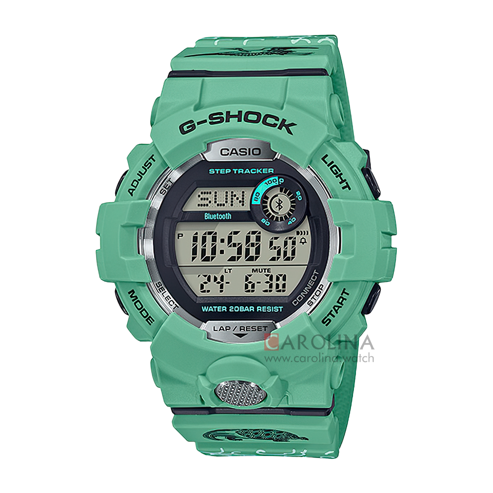 Jam Tangan Casio G-Shock GBD-800SLG-3D Men Digital Dial Green Resin Band