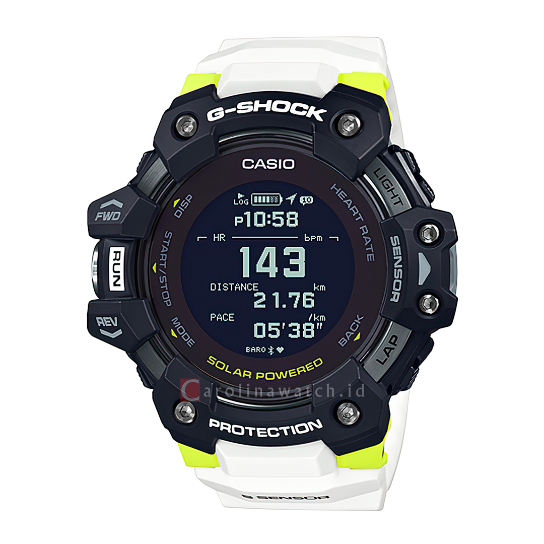 Jam Tangan Casio G-Shock GBD-H1000-1A7 G-Squad Men Digital Dial White Resin Band