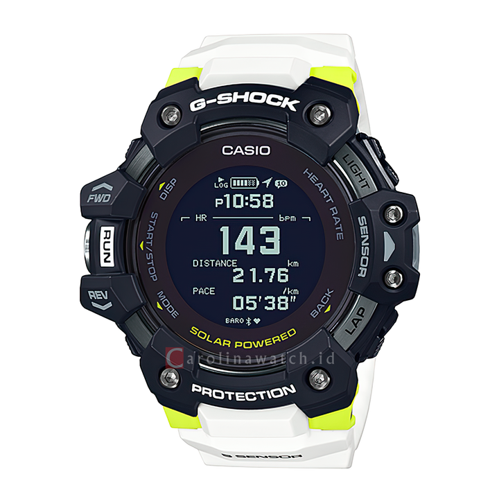 Jam Tangan Casio G-Shock GBD-H1000-1A7 G-Squad Men Digital Dial White Resin Band