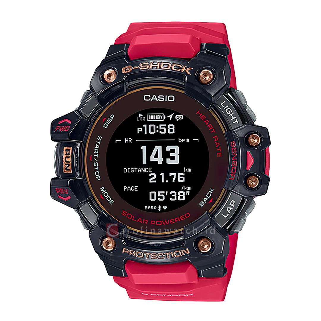 Jam Tangan CASIO G SHOCK GBD-H1000-4A1 Men Digital Dial Red Resin Band