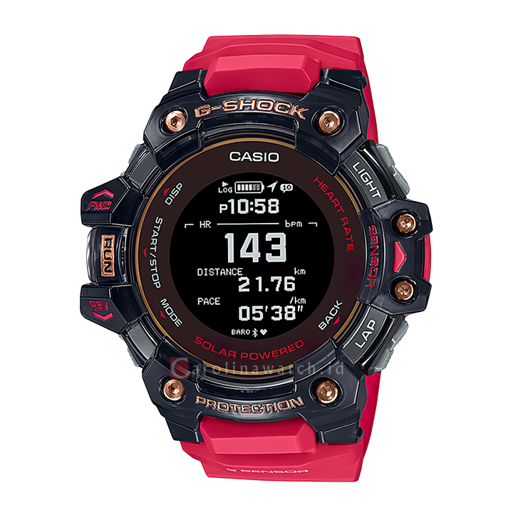 Jam Tangan CASIO G SHOCK GBD-H1000-4A1 Men Digital Dial Red Resin Band