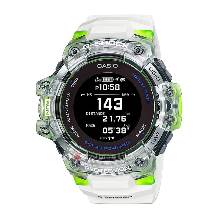 Jam Tangan CASIO G SHOCK GBD-H1000-7A9 Men Digital Dial White Resin Band