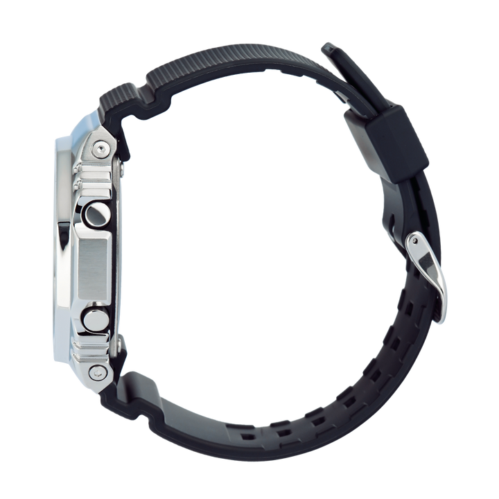 Jam Tangan Casio G-Shock G-Steel GBM-2100A-2B Men Blue Analog Digital Dial Black Resin Band