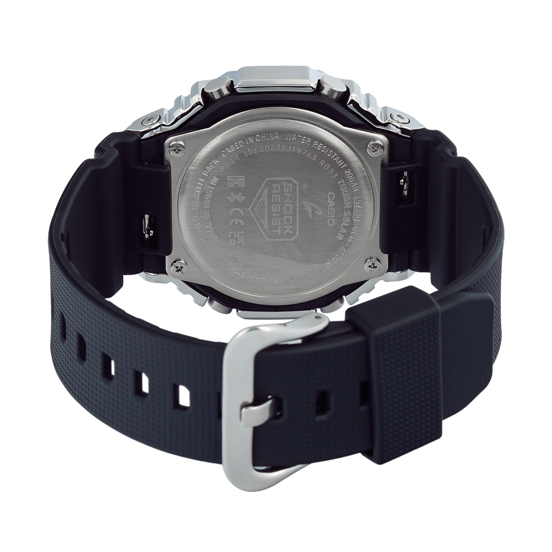 Jam Tangan Casio G-Shock G-Steel GBM-2100A-2B Men Blue Analog Digital Dial Black Resin Band