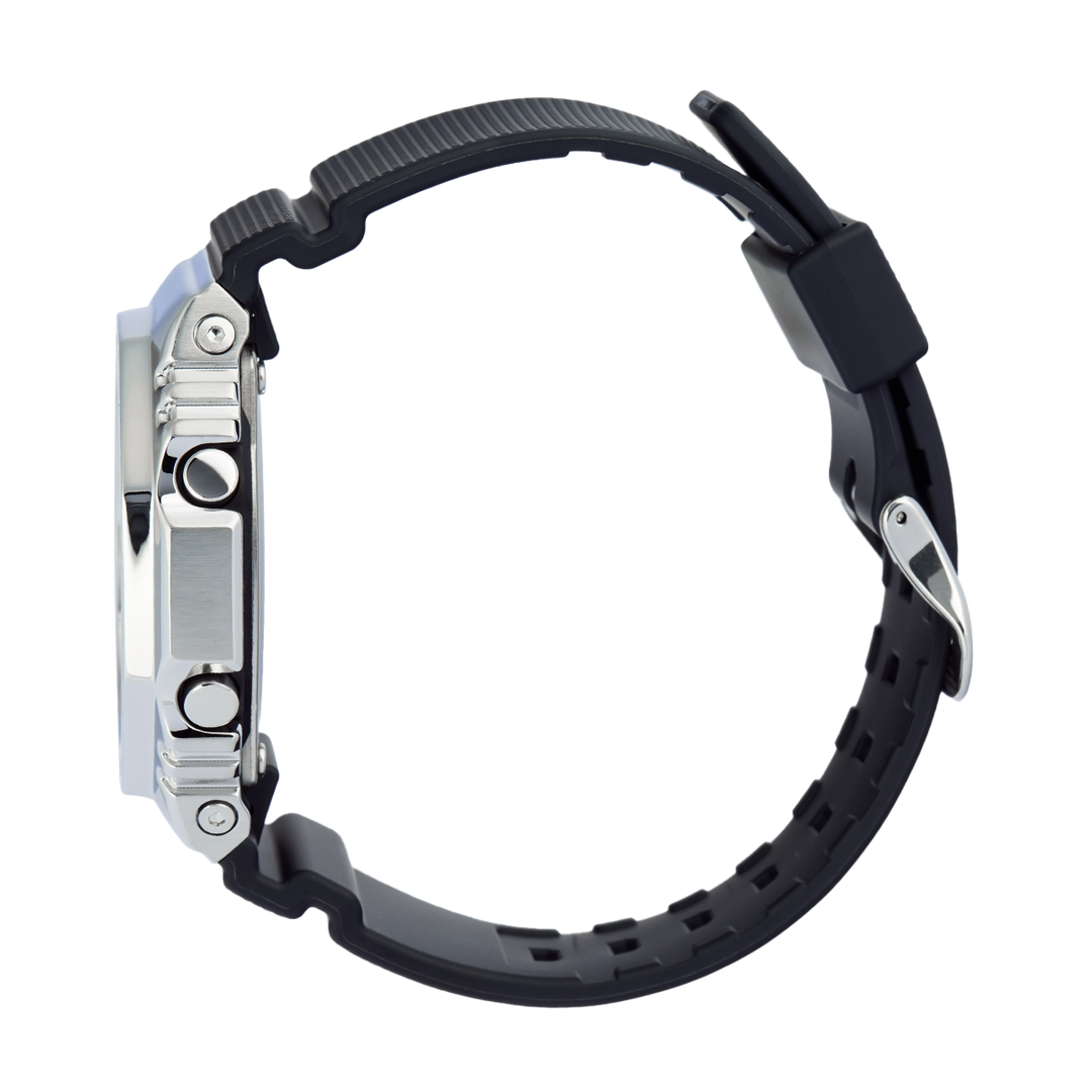 Jam Tangan Casio G-Shock G-Steel GBM-2100A-4B Men Purple Analog Digital Dial Black Resin Band