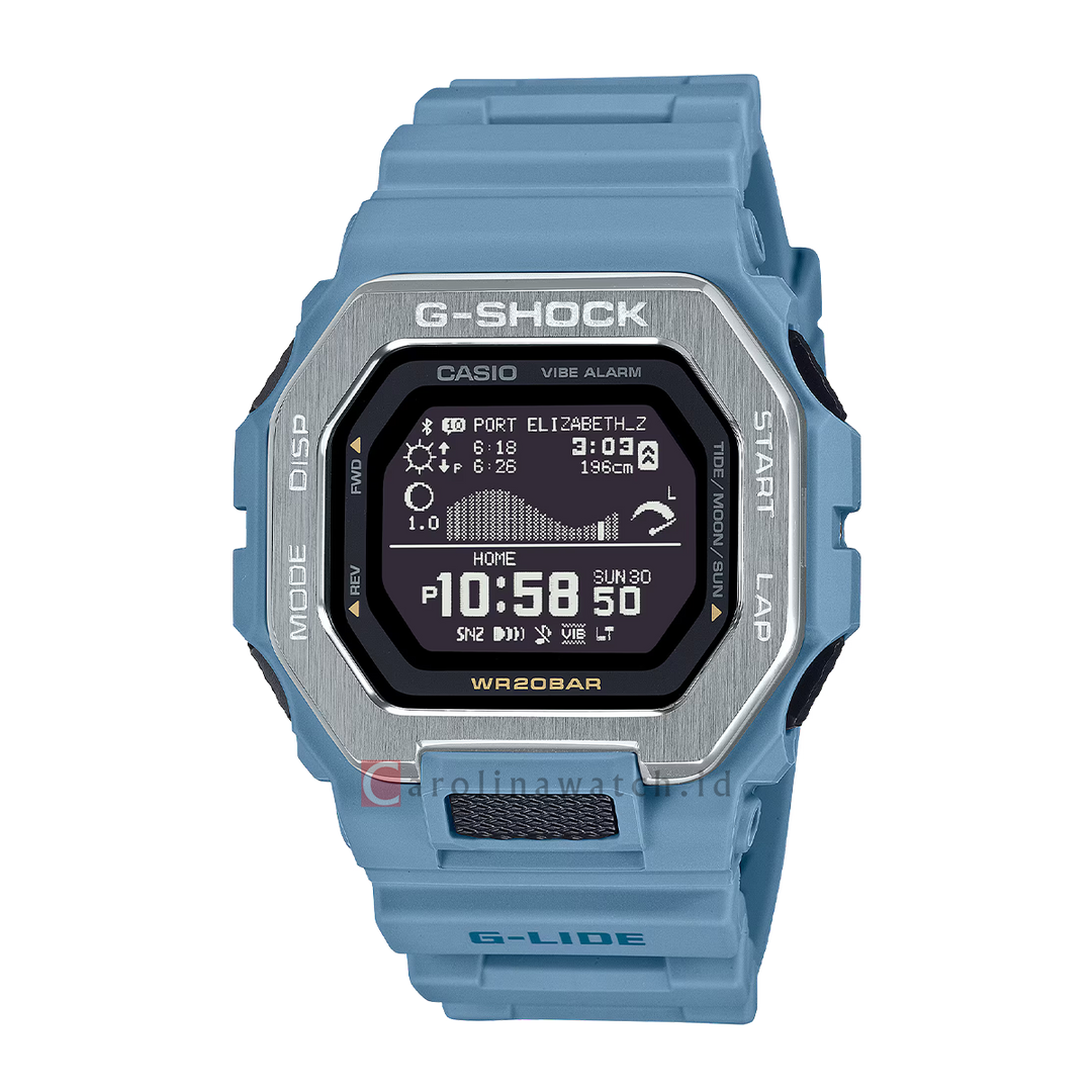 Jam Tangan Casio G-Shock G-Lide GBX-100-2A Men Digital Dial Blue Resin Band