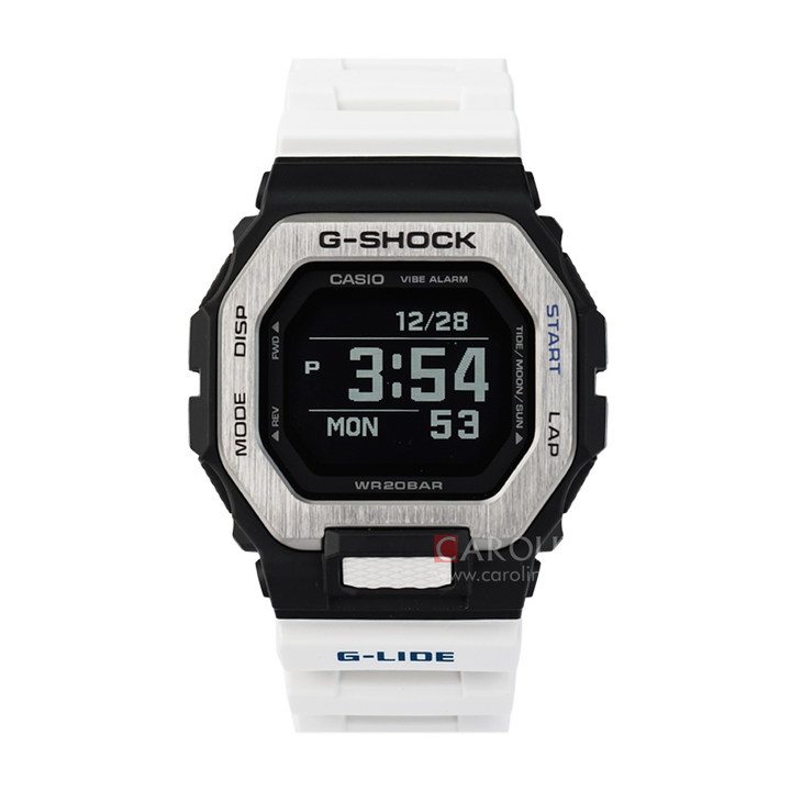 Jam Tangan G-Shock G-Lide GBX-100-7D Men Digital Dial White Resin Band