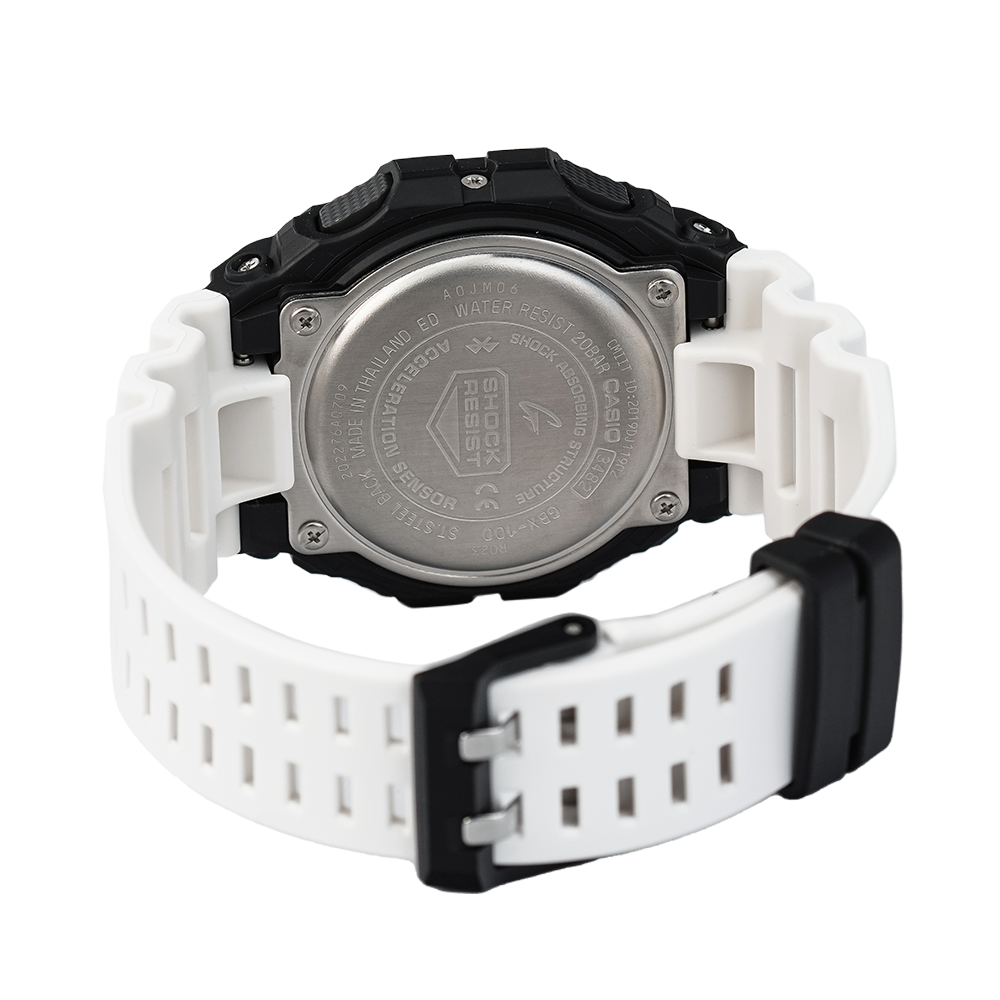 Jam Tangan G-Shock G-Lide GBX-100-7D Men Digital Dial White Resin Band