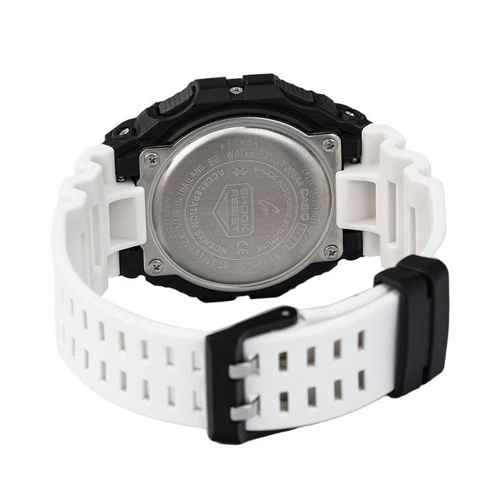 Jam Tangan G-Shock G-Lide GBX-100-7D Men Digital Dial White Resin Band