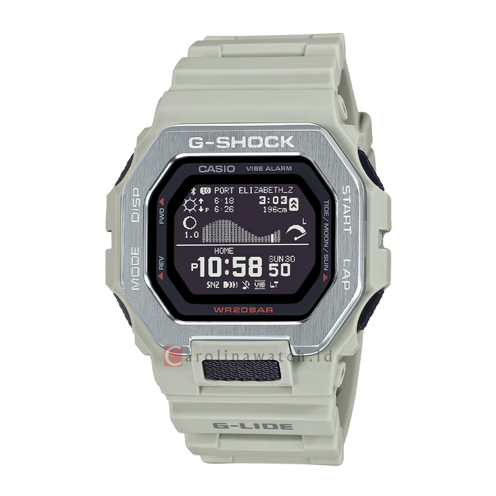 Jam Tangan Casio G-Shock G-Lide GBX-100-8D Men Digital Dial Grey Resin Band