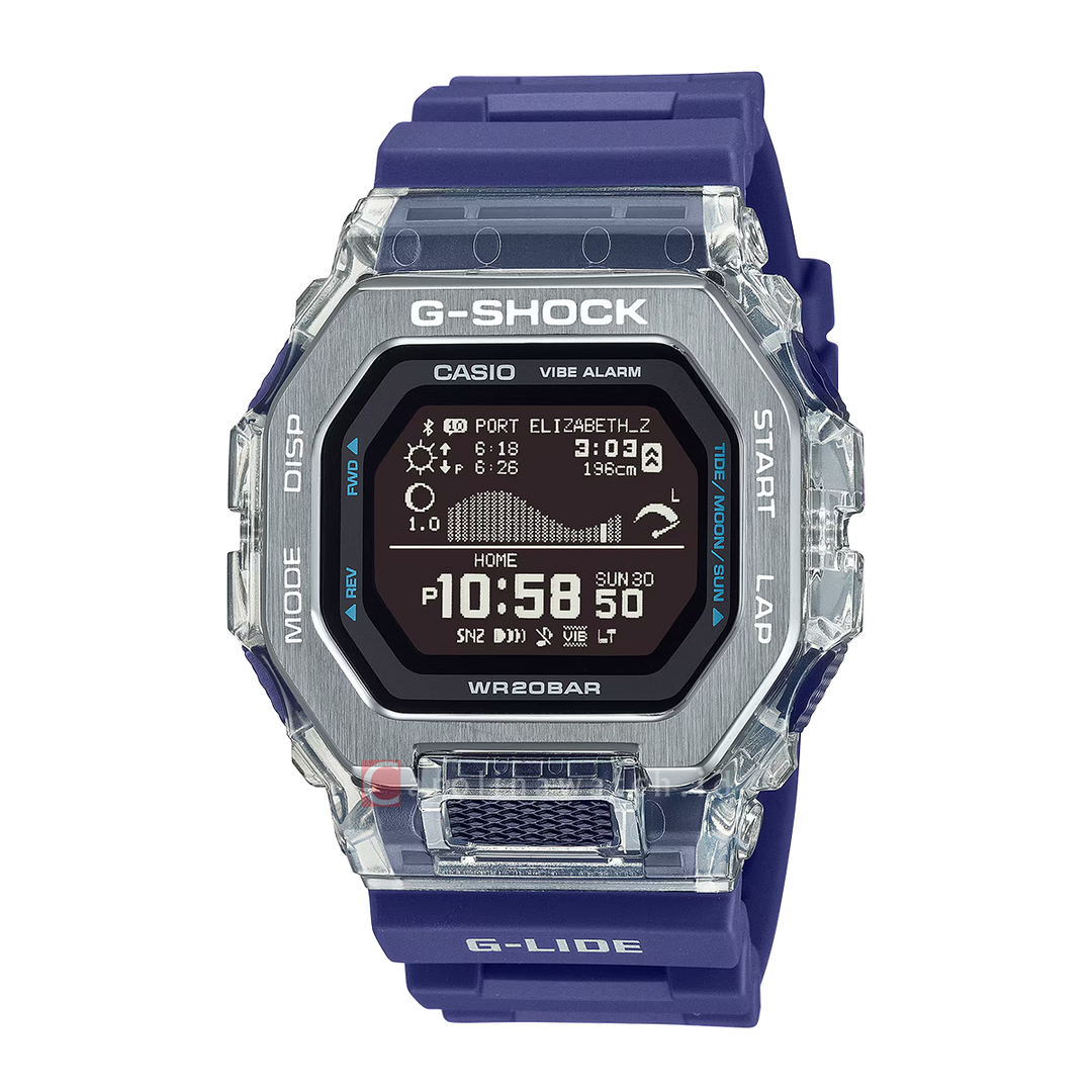 Jam Tangan G-Shock G-Lide GBX-100S-2D Men Digital Dial Blue Resin Band