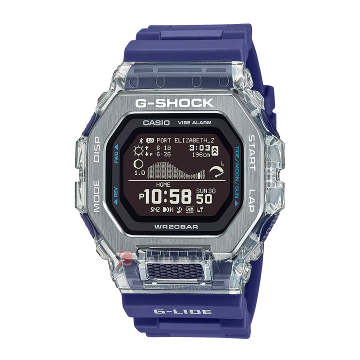 Jam Tangan G-Shock G-Lide GBX-100S-2D Men Digital Dial Blue Resin Band
