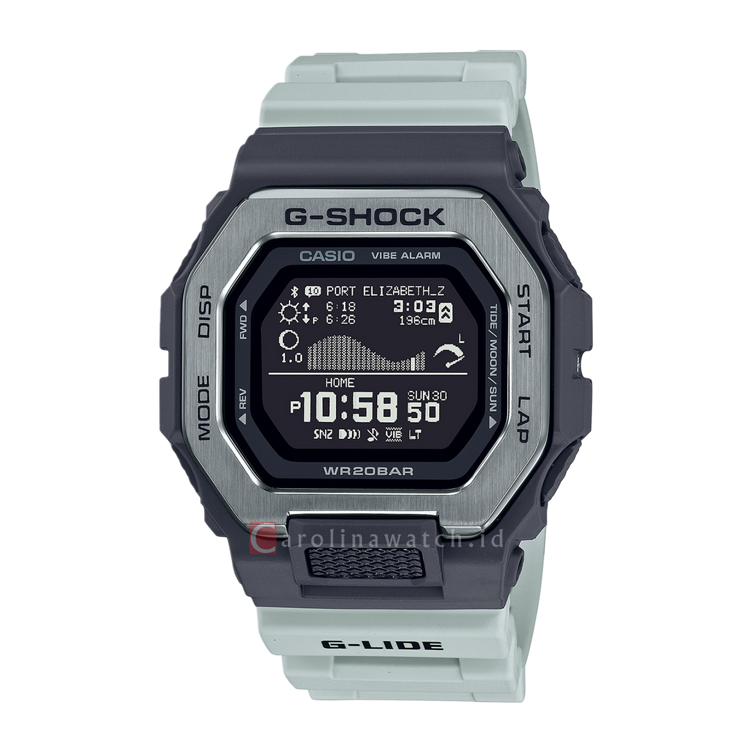 Jam Tangan Casio G-Shock G-Lide GBX-100TT-8D Men Digital Dial Grey Resin Band