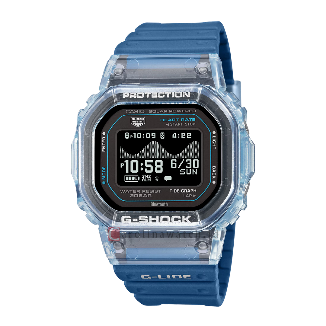 Jam Tangan Casio G-Shock G-Lide GBX-H5600-2D Men Digital Dial Blue Resin band