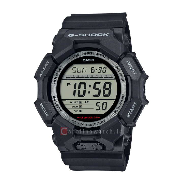 Jam Tangan CASIO G-SHOCK GD-010-1D Men Digital Dial Black Resin Band