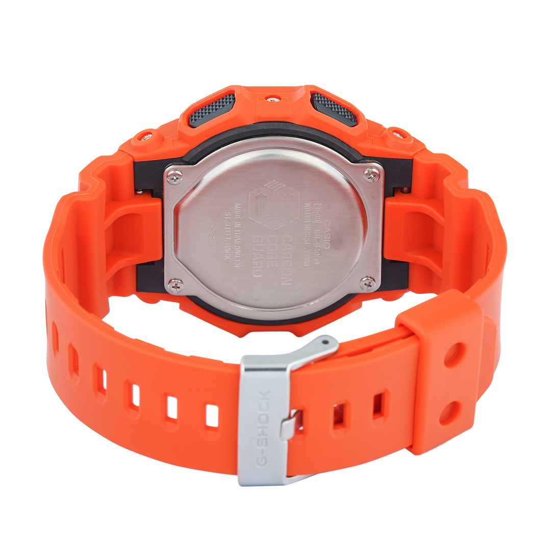 Jam Tangan CASIO G-SHOCK GD-010-4D Men New Rugged Basic Digital Dial Orange Resin Band (JDM)