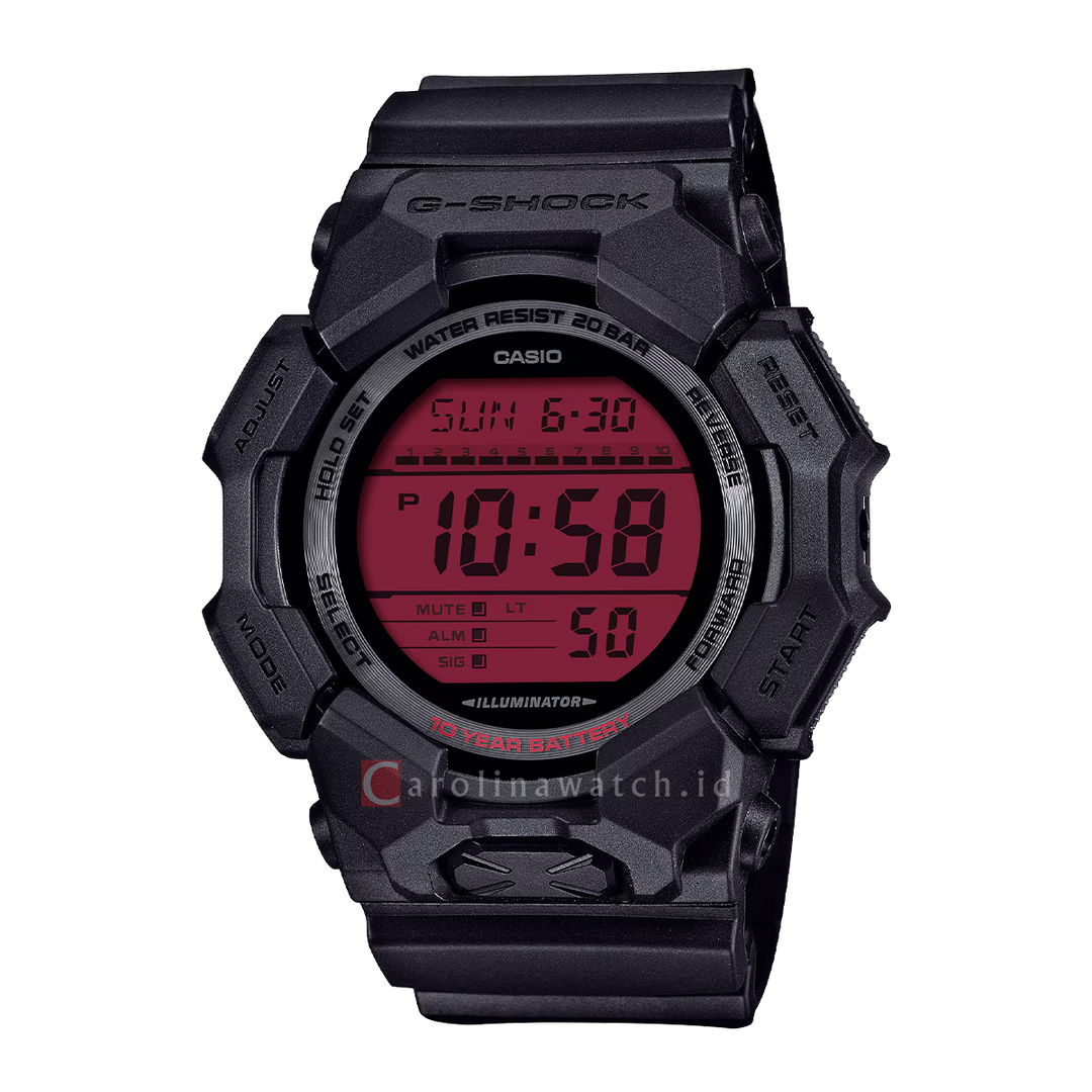 Jam Tangan CASIO G-SHOCK GD-010BBR-1D Men Digital Dial Black Resin Band