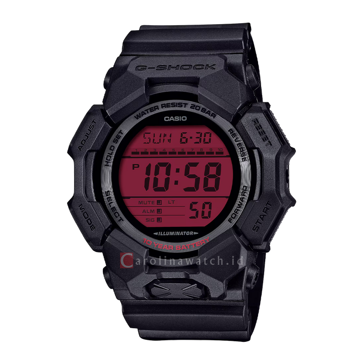 Jam Tangan CASIO G-SHOCK GD-010BBR-1D Men Digital Dial Black Resin Band