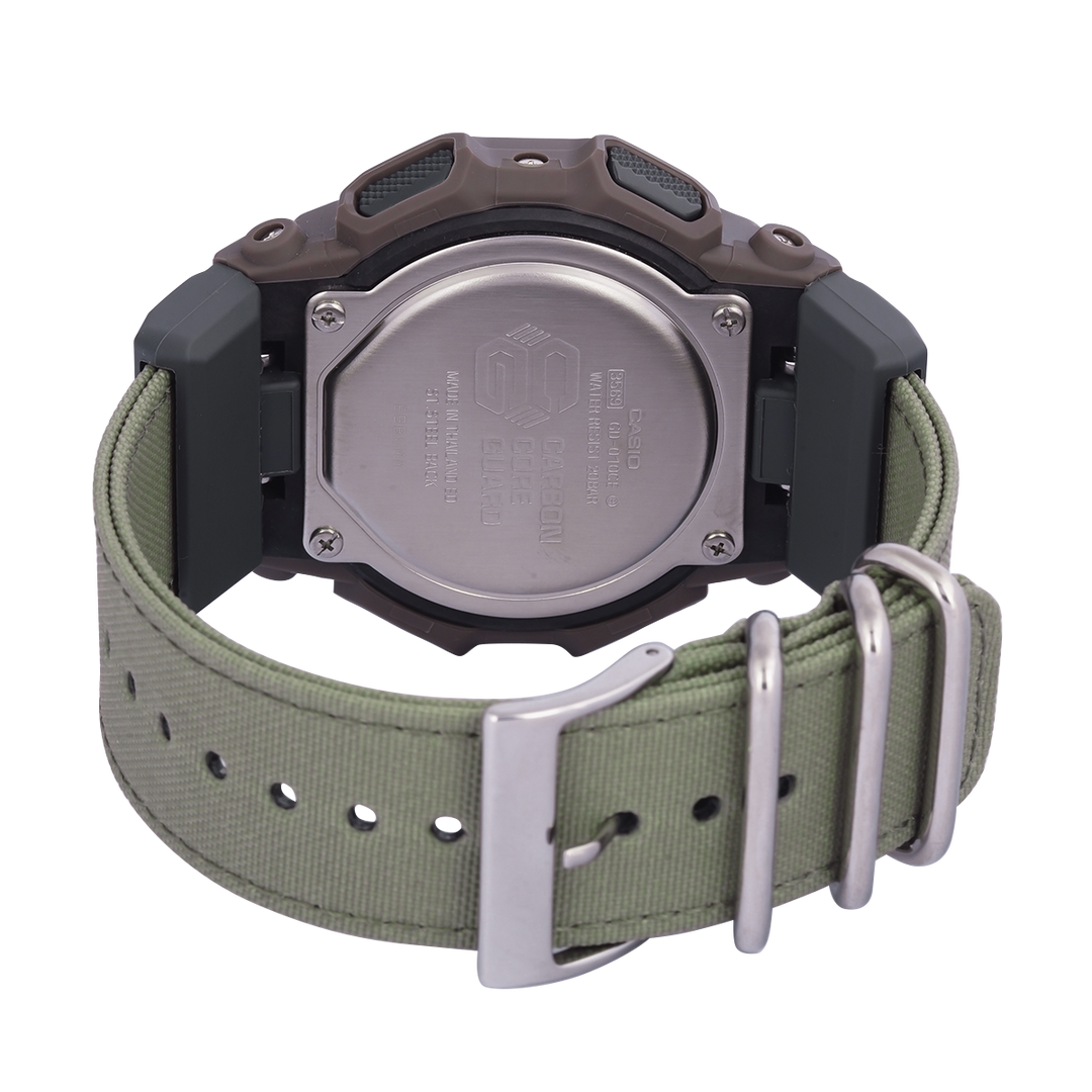 Jam Tangan CASIO G-SHOCK GD-010CE-5D Men Digital Dial Green Cloth Band