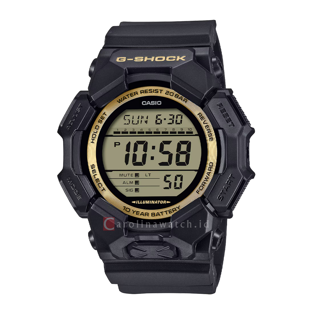 Jam Tangan CASIO G-SHOCK GD-010GB-1A9 Men Digital Dial Black Resin Band