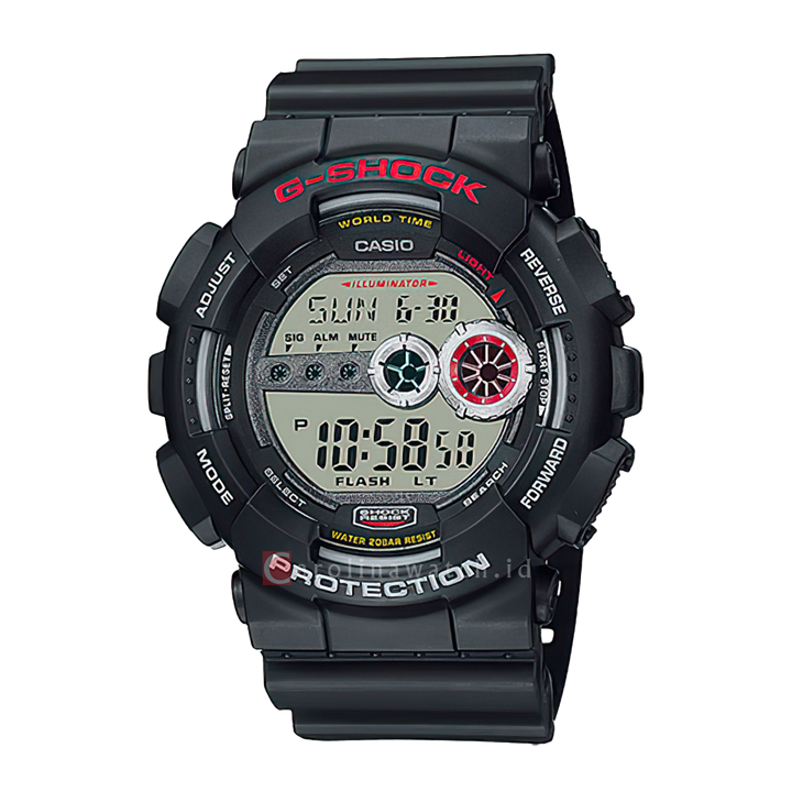 Jam Tangan CASIO G SHOCK GD-100-1A Men Digital Dial Black Resin Band