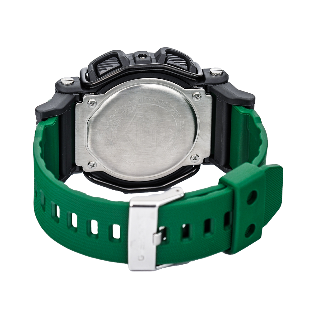 Jam Tangan CASIO G SHOCK GD-400-3D Men Digital Dial Green Resin Band