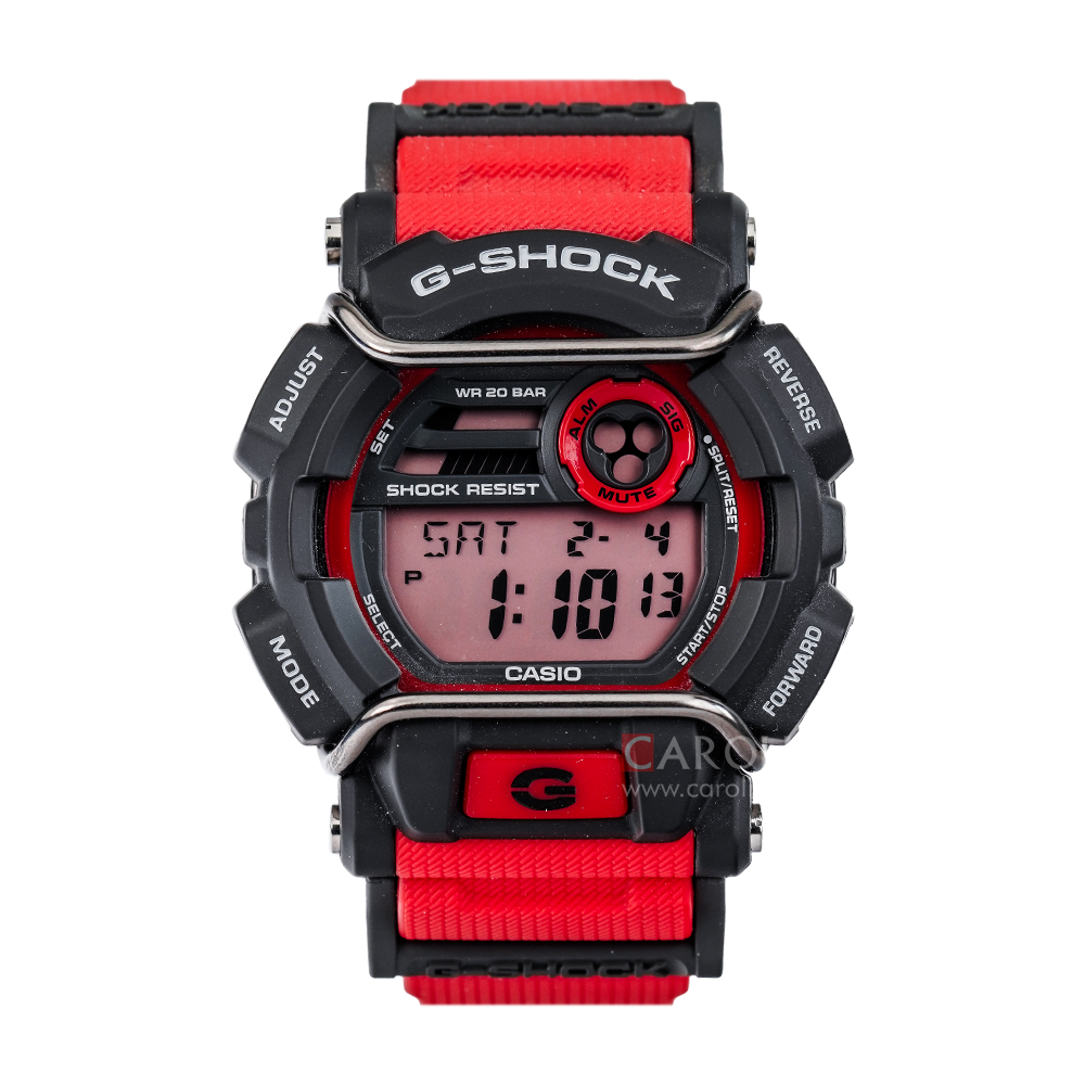 Jam Tangan CASIO G SHOCK GD-400-4D Men Digital Dial Red Resin Band