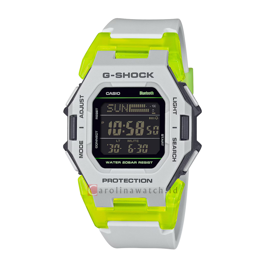 Jam Tangan CASIO G SHOCK GD-B500MW-8D Men Digital Dial White Resin Band