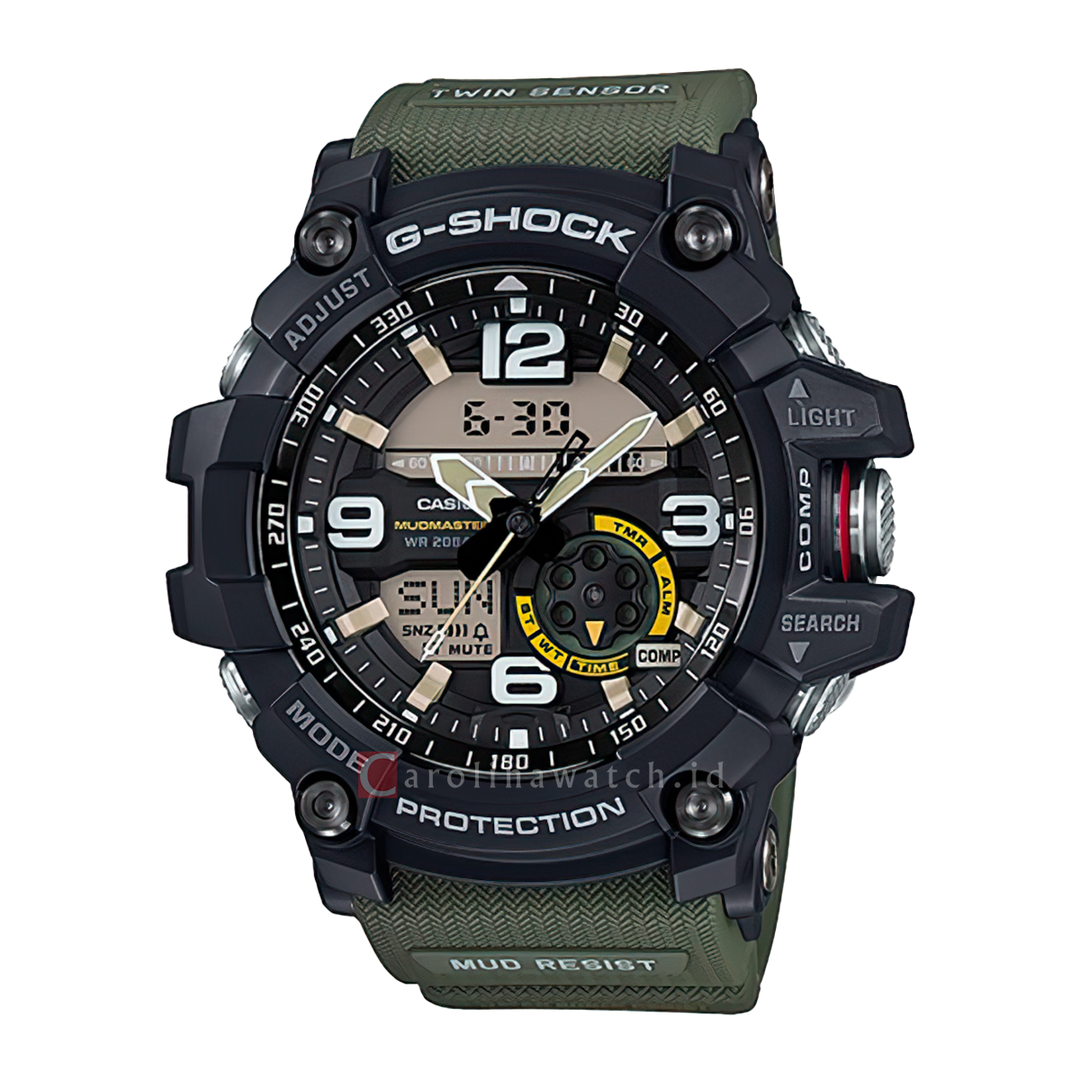 Jam Tangan Casio G-Shock GG-1000-1A3 Men Master Of G-Land Mudmaster Olive Green Resin Band