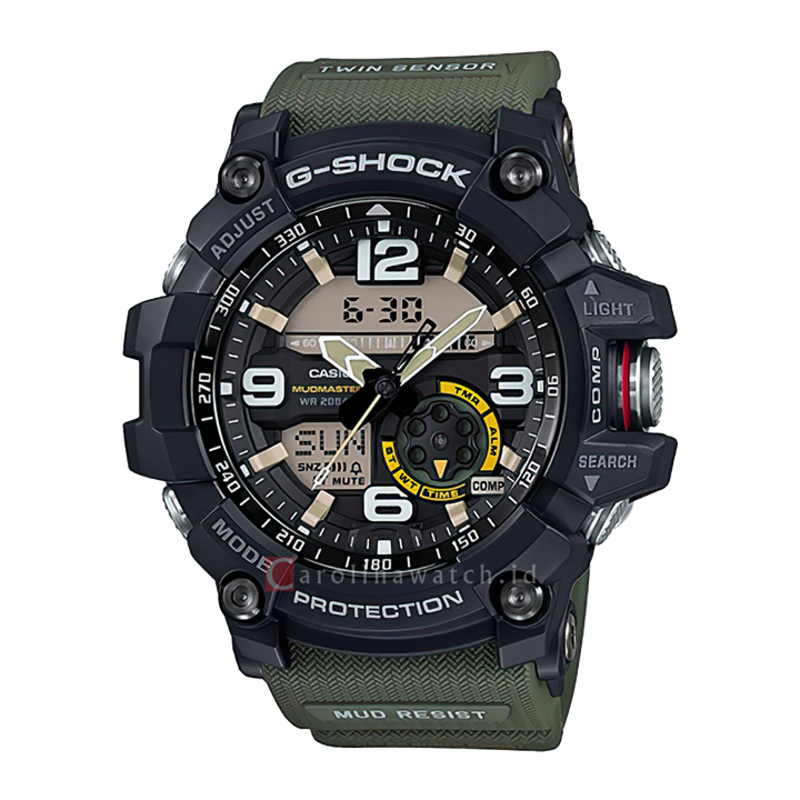 Jam Tangan Casio G-Shock GG-1000-1A3 Men Master Of G-Land Mudmaster Olive Green Resin Band