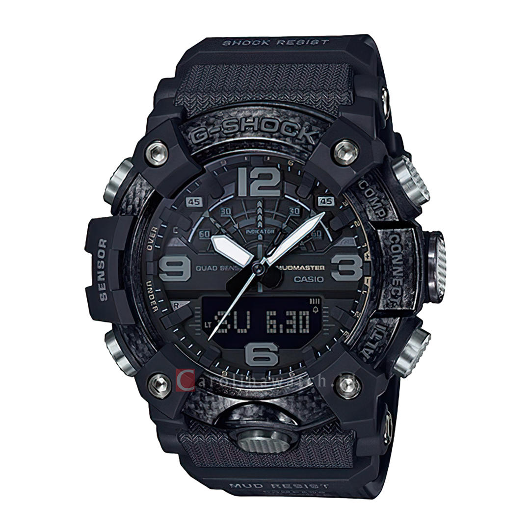 Jam Tangan CASIO G SHOCK GG-B100-1B Men Digital Analog Dial Black Resin Band